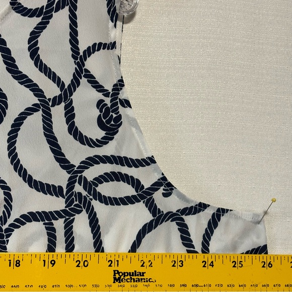 BLACK LABEL by Evan-Picone sleeveless top 3X rope nautical print NWOT - Picture 7 of 9